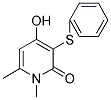 4-HYDROXY-1,6-DIMETHYL-3-(PHENYLSULFANYL)PYRIDIN-2(1H)-ONE Struktur