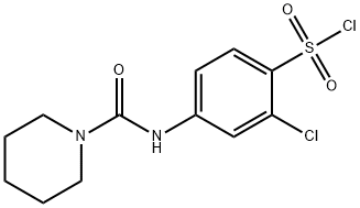 2-CHLORO-4-[(PIPERIDINE-1-CARBONYL)-AMINO]-BENZENESULFONYL CHLORIDE Struktur