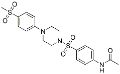 N-(4-[4-(4-METHANESULFONYL-PHENYL)-PIPERAZINE-1-SULFONYL]-PHENYL)-ACETAMIDE Struktur