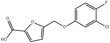 5-(3-CHLORO-4-FLUORO-PHENOXYMETHYL)-FURAN-2-CARBOXYLIC ACID Struktur