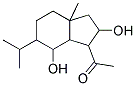 7-ACETYL-5,8-DIHYDROXY-4-ISOPROPYL-1-METHYL-BICYCLO[4.3.0]NONANE Struktur