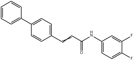 3-[1,1'-BIPHENYL]-4-YL-N-(3,4-DIFLUOROPHENYL)ACRYLAMIDE Struktur