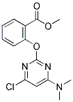 2-[[4-CHLORO-6-(DIMETHYLAMINO)PYRIMIDIN-2-YL]OXY]BENZOIC ACID, METHYL ESTER Struktur