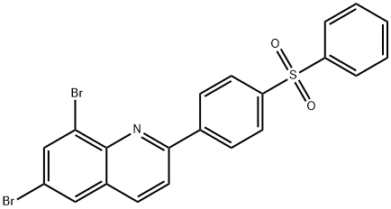 4-(6,8-DIBROMO-2-QUINOLINYL)PHENYL PHENYL SULFONE Struktur