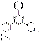 4-(4-METHYLPIPERAZIN-1-YL)-2-PHENYL-6-[3-(TRIFLUOROMETHYL)PHENYL]PYRIMIDINE Struktur