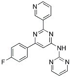 N-[6-(4-FLUOROPHENYL)-2-PYRIDIN-3-YLPYRIMIDIN-4-YL]PYRIMIDIN-2-AMINE Struktur