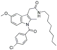 1-(P-CHLOROBENZOYL)-5-METHOXY-2-METHYL-1H-INDOLE-3-OCTYLACETAMIDE Struktur