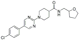 1-[5-(4-CHLOROPHENYL)PYRIMIDIN-2-YL]-N-TETRAHYDROFURFURYLPIPERIDINE-4-CARBOXAMIDE Struktur