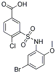 3-(5-BROMO-2-METHOXY-PHENYLSULFAMOYL)-4-CHLORO-BENZOIC ACID Struktur