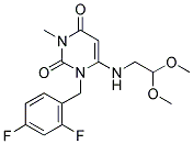 1-(2,4-DIFLUOROBENZYL)-6-[(2,2-DIMETHOXYETHYL)AMINO]-3-METHYLPYRIMIDINE-2,4(1H,3H)-DIONE Struktur