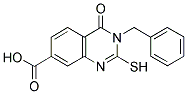 3-BENZYL-2-MERCAPTO-4-OXO-3,4-DIHYDROQUINAZOLINE-7-CARBOXYLIC ACID Struktur