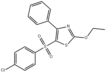 4-CHLOROPHENYL 2-ETHOXY-4-PHENYL-1,3-THIAZOL-5-YL SULFONE Struktur