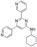 N-CYCLOHEXYL-2-PYRIDIN-3-YL-6-PYRIDIN-4-YLPYRIMIDIN-4-AMINE Struktur