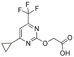 2-([4-CYCLOPROPYL-6-(TRIFLUOROMETHYL)-2-PYRIMIDINYL]OXY)ACETIC ACID Struktur