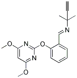 1-AZA-1-(ALPHA,ALPHA-DIMETHYLPROPARGYL)-2-[2-[(4,6-DIMETHOXYPYRIMIDIN-2-YL)OXY]PHENYL]ETHENE Struktur