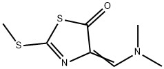 4-[(E)-(DIMETHYLAMINO)METHYLIDENE]-2-T(METHYLSULFANYL)-1,3-THIAZOL-5-(4H)ONE Struktur