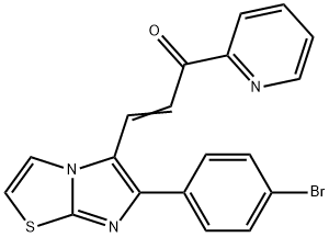 (E)-3-[6-(4-BROMOPHENYL)IMIDAZO[2,1-B][1,3]THIAZOL-5-YL]-1-(2-PYRIDINYL)-2-PROPEN-1-ONE Struktur