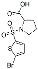 1-[(5-BROMOTHIEN-2-YL)SULFONYL]PYRROLIDINE-2-CARBOXYLIC ACID Struktur