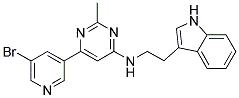 6-(5-BROMOPYRIDIN-3-YL)-N-[2-(1H-INDOL-3-YL)ETHYL]-2-METHYLPYRIMIDIN-4-AMINE Struktur