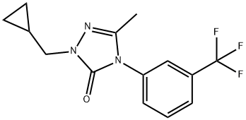 2-(CYCLOPROPYLMETHYL)-5-METHYL-4-[3-(TRIFLUOROMETHYL)PHENYL]-2,4-DIHYDRO-3H-1,2,4-TRIAZOL-3-ONE Struktur