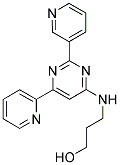 3-[(6-PYRIDIN-2-YL-2-PYRIDIN-3-YLPYRIMIDIN-4-YL)AMINO]PROPAN-1-OL Struktur