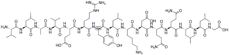 H-VAL-LEU-ALA-VAL-GLU-ARG-TYR-LEU-LYS-ASP-GLN-GLN-LEU-LEU-GLY-OH Struktur