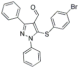 5-[(4-BROMOPHENYL)SULFANYL]-1,3-DIPHENYL-1H-PYRAZOLE-4-CARBALDEHYDE Struktur