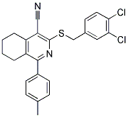 3-[(3,4-DICHLOROBENZYL)SULFANYL]-1-(4-METHYLPHENYL)-5,6,7,8-TETRAHYDRO-4-ISOQUINOLINECARBONITRILE Struktur