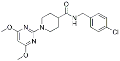 N-(4-CHLOROBENZYL)-1-(4,6-DIMETHOXYPYRIMIDIN-2-YL)PIPERIDINE-4-CARBOXAMIDE Struktur