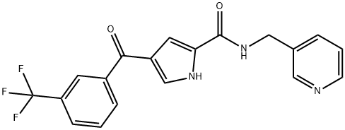 N-(3-PYRIDINYLMETHYL)-4-[3-(TRIFLUOROMETHYL)BENZOYL]-1H-PYRROLE-2-CARBOXAMIDE Struktur