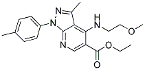 ETHYL 4-[(2-METHOXYETHYL)AMINO]-3-METHYL-1-(4-METHYLPHENYL)-1H-PYRAZOLO[3,4-B]PYRIDINE-5-CARBOXYLATE Struktur