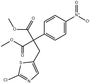 DIMETHYL 2-[(2-CHLORO-1,3-THIAZOL-5-YL)METHYL]-2-(4-NITROPHENYL)MALONATE Struktur