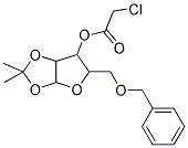 CHLOROACETIC ACID 5-BENZYLOXYMETHYL-2,2-DIMETHYLTETRAHYDROFURO[2,3-D][1,3]DIOXO-6-YL ESTER Struktur