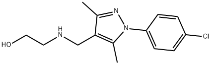 2-(([1-(4-CHLOROPHENYL)-3,5-DIMETHYL-1H-PYRAZOL-4-YL]METHYL)AMINO)ETHANOL Struktur