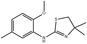 (4,4-DIMETHYL-4,5-DIHYDRO-THIAZOL-2-YL)-(2-METHOXY-5-METHYL-PHENYL)-AMINE Struktur