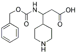 3-BENZYLOXYCARBONYLAMINO-3-PIPERIDIN-4-YL-PROPIONIC ACID Struktur