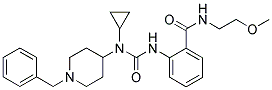 N-(1-BENZYLPIPERIDIN-4-YL)-N-CYCLOPROPYL-N'-[2-(((2-METHOXYETHYL)AMINO)CARBONYL)PHENYL]UREA Struktur