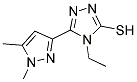 5-(1,5-DIMETHYL-1H-PYRAZOL-3-YL)-4-ETHYL-4H-[1,2,4]TRIAZOLE-3-THIOL Struktur