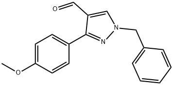 1-BENZYL-3-(4-METHOXYPHENYL)-1H-PYRAZOLE-4-CARBALDEHYDE Struktur