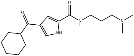 4-(CYCLOHEXYLCARBONYL)-N-[3-(DIMETHYLAMINO)PROPYL]-1H-PYRROLE-2-CARBOXAMIDE Struktur