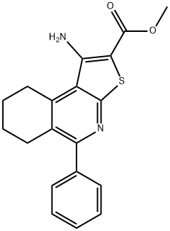 METHYL 1-AMINO-5-PHENYL-6,7,8,9-TETRAHYDROTHIENO[2,3-C]ISOQUINOLINE-2-CARBOXYLATE Struktur