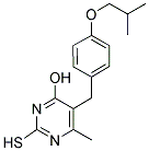 5-(4-ISOBUTOXYBENZYL)-2-MERCAPTO-6-METHYLPYRIMIDIN-4-OL Struktur