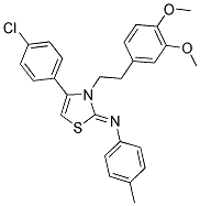 (Z)-N-(4-(4-CHLOROPHENYL)-3-(3,4-DIMETHOXYPHENETHYL)THIAZOL-2(3H)-YLIDENE)-4-METHYLBENZENAMINE Struktur