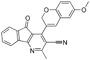 4-(6-METHOXY-2H-CHROMEN-3-YL)-2-METHYL-5-OXO-5H-INDENO[1,2-B]PYRIDINE-3-CARBONITRILE Struktur