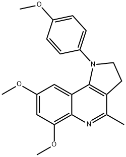 4-(6,8-DIMETHOXY-4-METHYL-2,3-DIHYDRO-1H-PYRROLO[3,2-C]QUINOLIN-1-YL)PHENYL METHYL ETHER Struktur