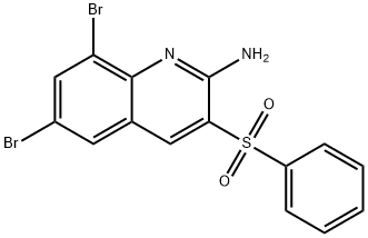 6,8-DIBROMO-3-(PHENYLSULFONYL)-2-QUINOLINAMINE Struktur