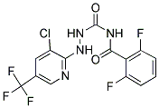 2-[3-CHLORO-5-(TRIFLUOROMETHYL)PYRIDIN-2-YL]-N-(2,6-DIFLUOROBENZOYL)HYDRAZINECARBOXAMIDE Struktur