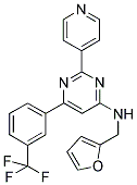 N-(2-FURYLMETHYL)-2-PYRIDIN-4-YL-6-[3-(TRIFLUOROMETHYL)PHENYL]PYRIMIDIN-4-AMINE Struktur