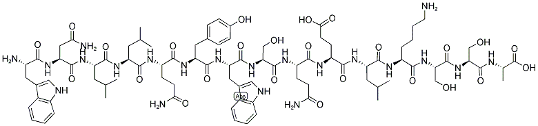 H-TRP-ASN-LEU-LEU-GLN-TYR-TRP-SER-GLN-GLU-LEU-LYS-SER-SER-ALA-OH Struktur