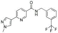 6-(1-METHYL-1H-PYRAZOL-4-YL)-N-(3-(TRIFLUOROMETHYL)BENZYL)PYRIDINE-3-CARBOXAMIDE Struktur